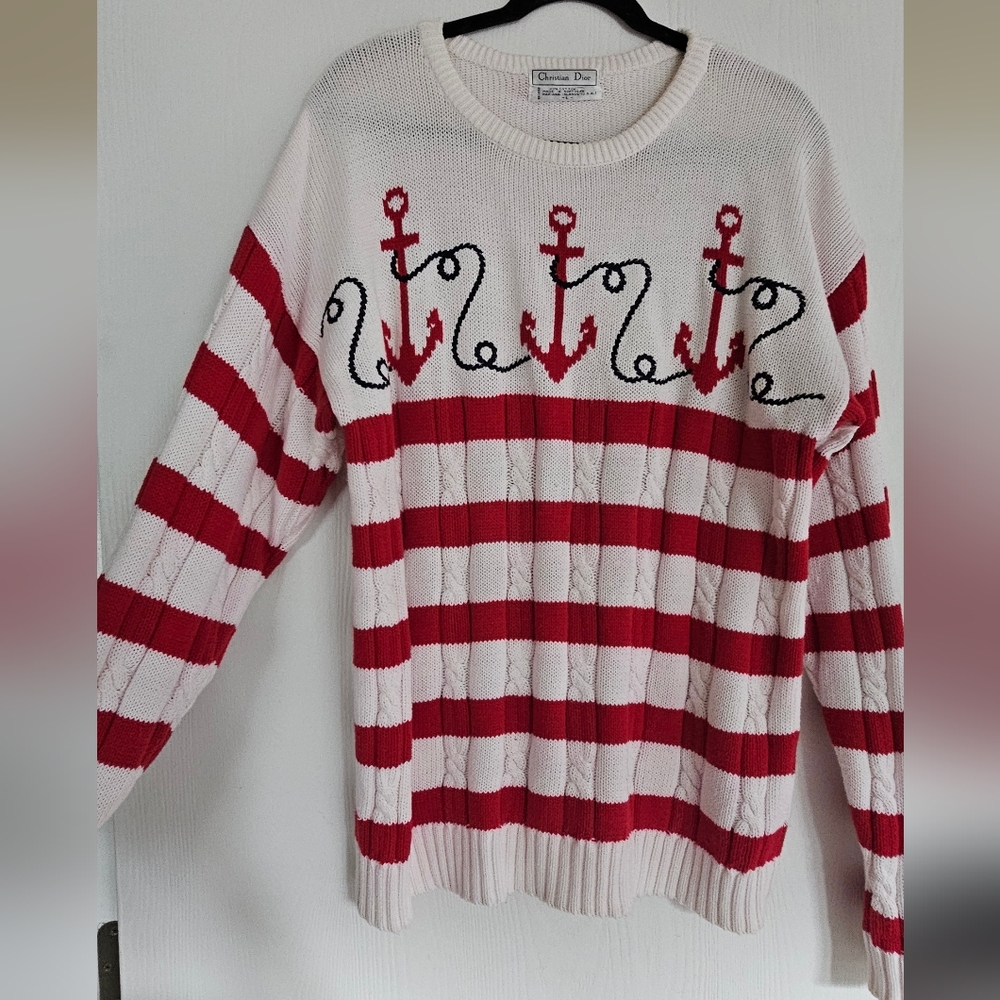 70's Christian Dior Nautical Sweater